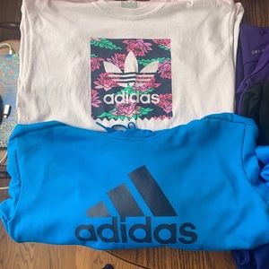 Adidas sweatshirt and shirt